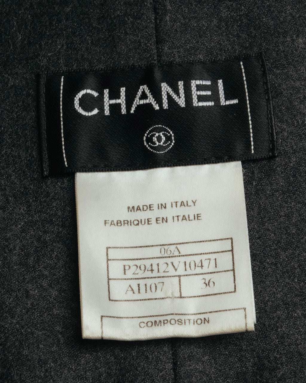 -SPECIAL- "CHANEL" 00's Soft wool cashmere wide leg trousers