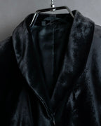 "GUCCI" Velvet shaped shawl collar tailored jacket
