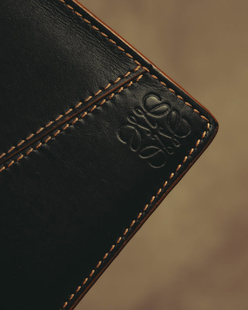 "LOEWE" 20's Geometric leather bifold wallet