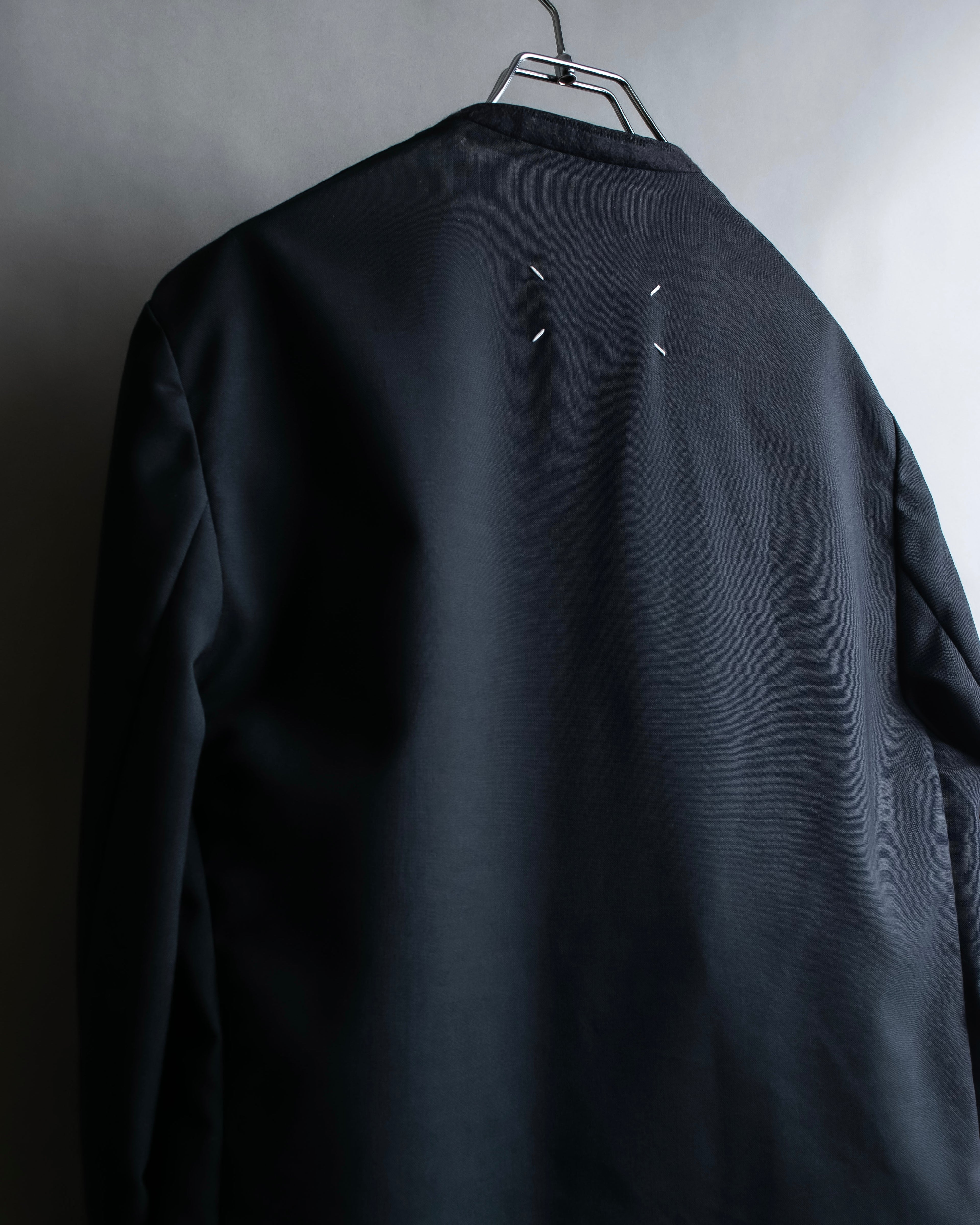 "MAISON MARGIELA" 20AW No-collar design wool tailored jacket