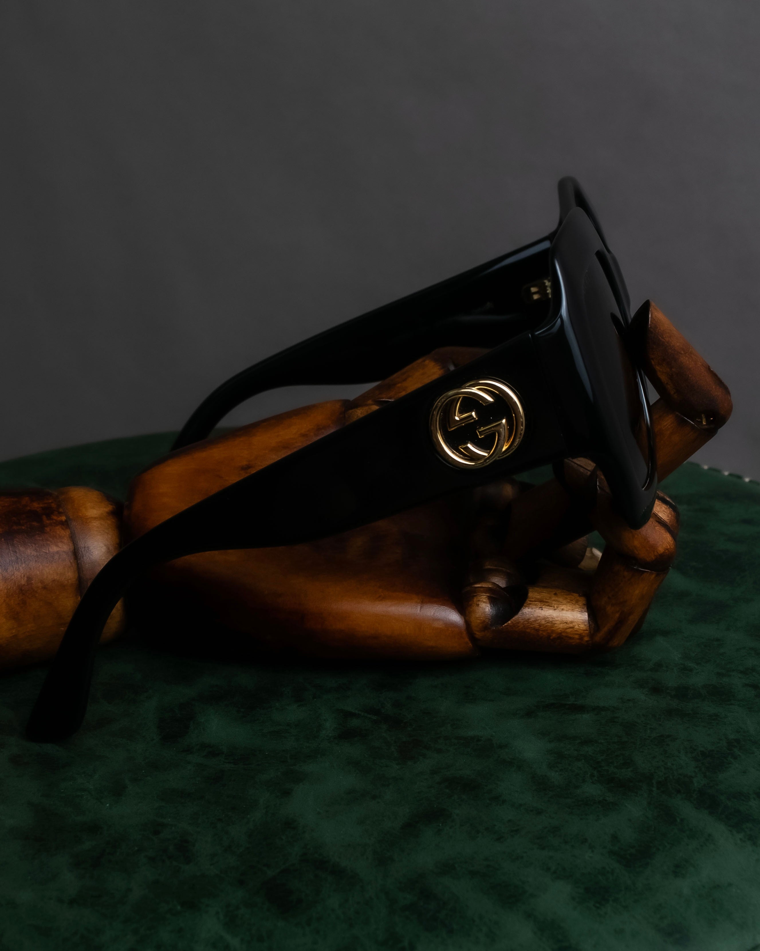 "GUCCI" GG medallion design square frame sunglasses