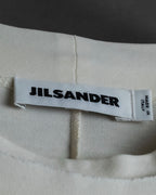 "JIL SANDER" Asymmetrical tuck gather detail long dress