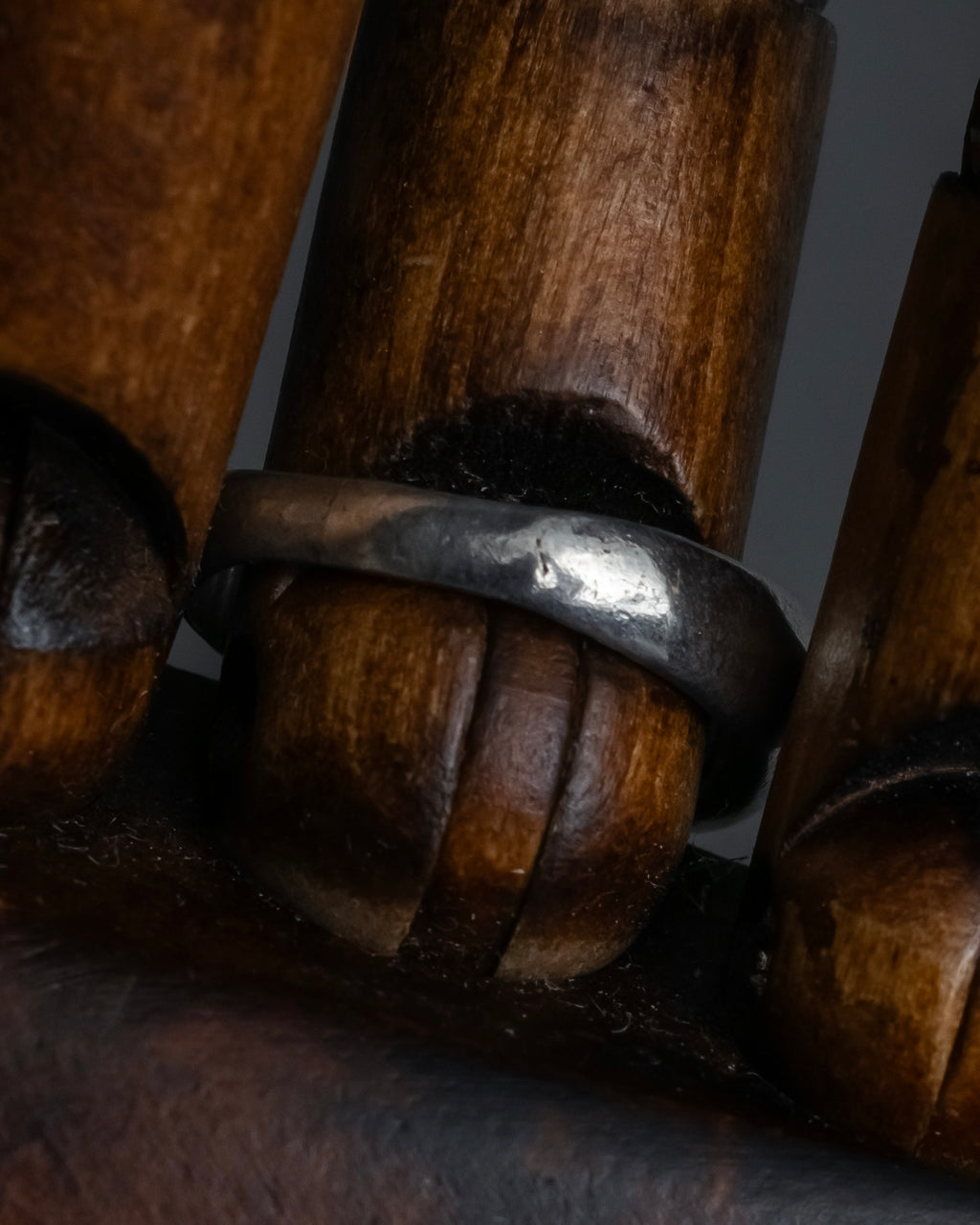 "Vintage bulging organic design silver 925 ring"