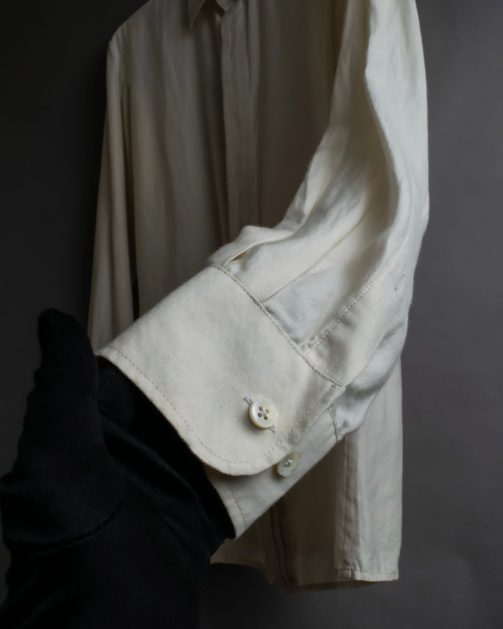 "Maison Martin Margiela" 2010SS triple layer folded fly front shirt