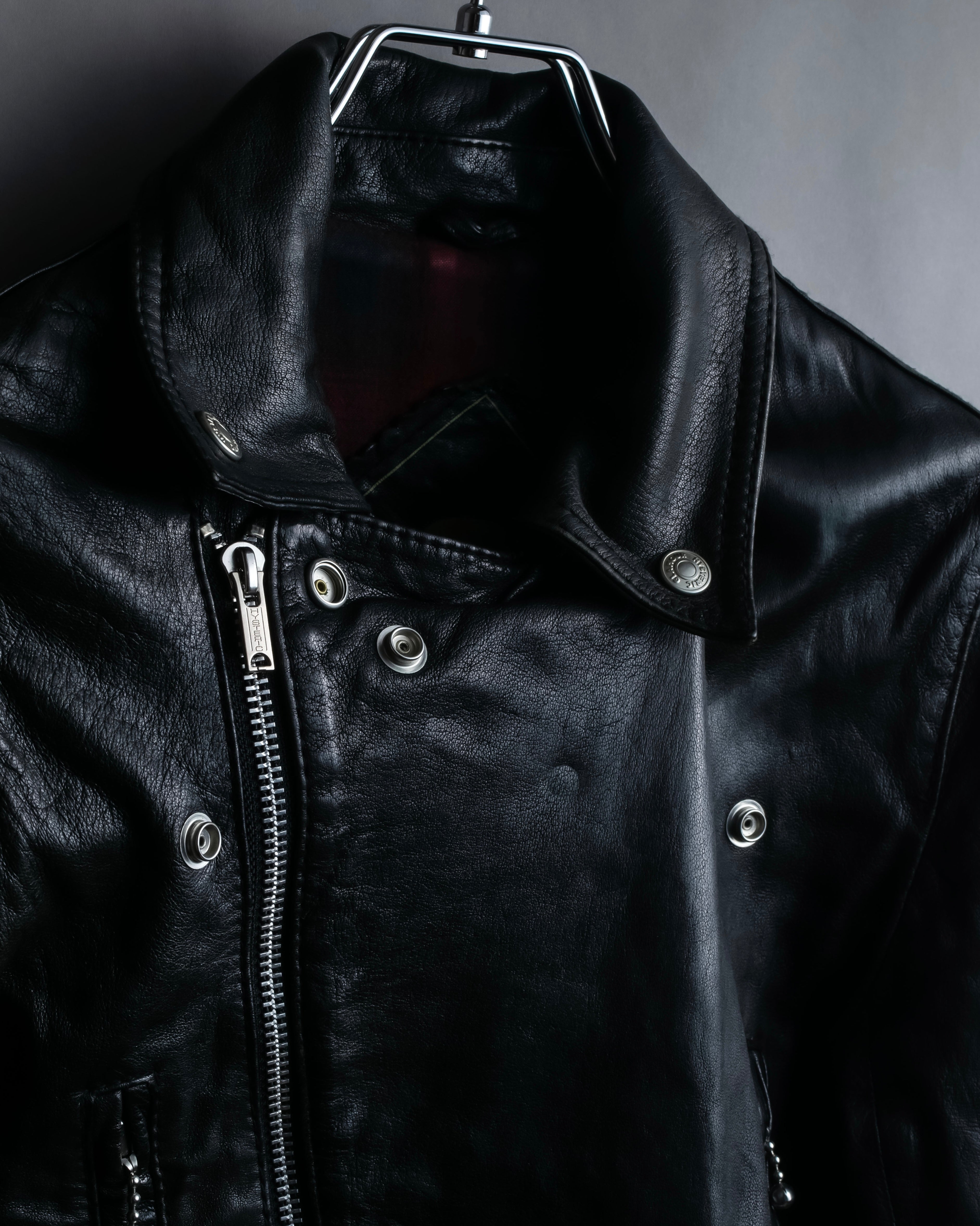 "HYSTERIC GLAMOUR" Lamb leather double riders jacket