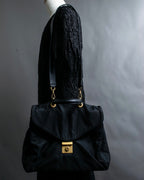 “JIL SANDER” Gold buckle 2 way nylon hand bag