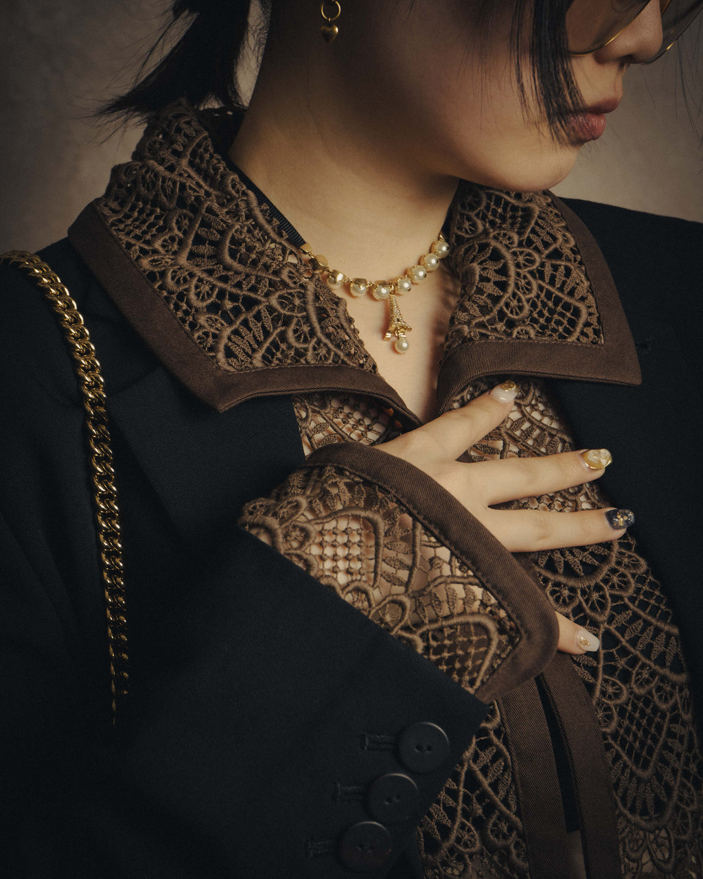 -SPECIAL- “VALENTINO ROMA” 1998-2008 Lace belted sheer coat dress