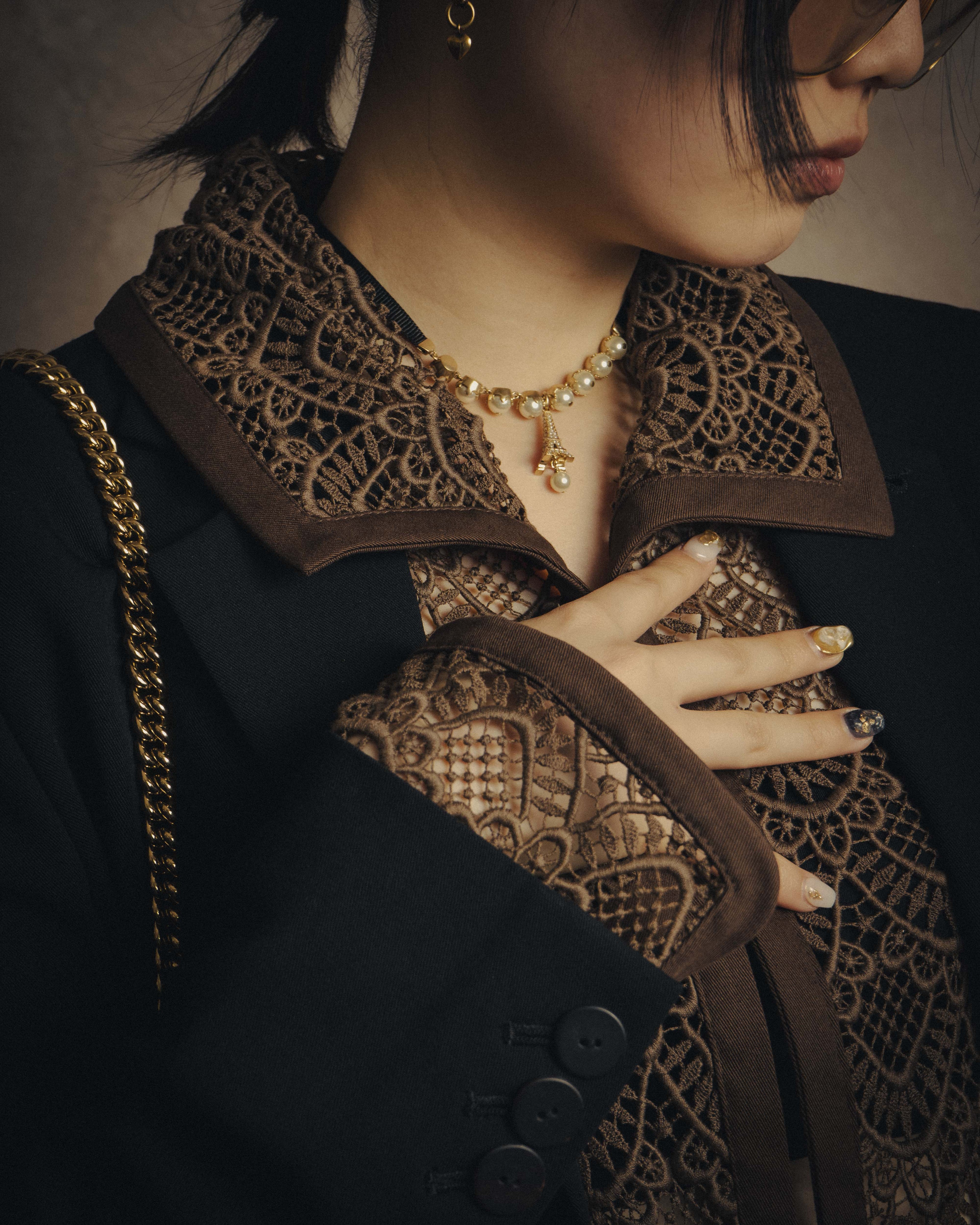 -SPECIAL- “VALENTINO ROMA” 1998-2008 Lace belted sheer coat dress