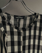 “tricot COMME des GARÇONS” 00’s-10’s Asymmetric gingham draped top