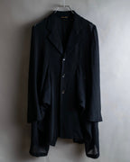 "COMME des GARCONS" 99SS sheer drape docking detail tailored jacket