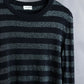 "Saint Laurent Paris" Glittery border pattern relaxed knit