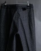 "Maison Martin Margiela" Geometric pattern high waist slim slacks