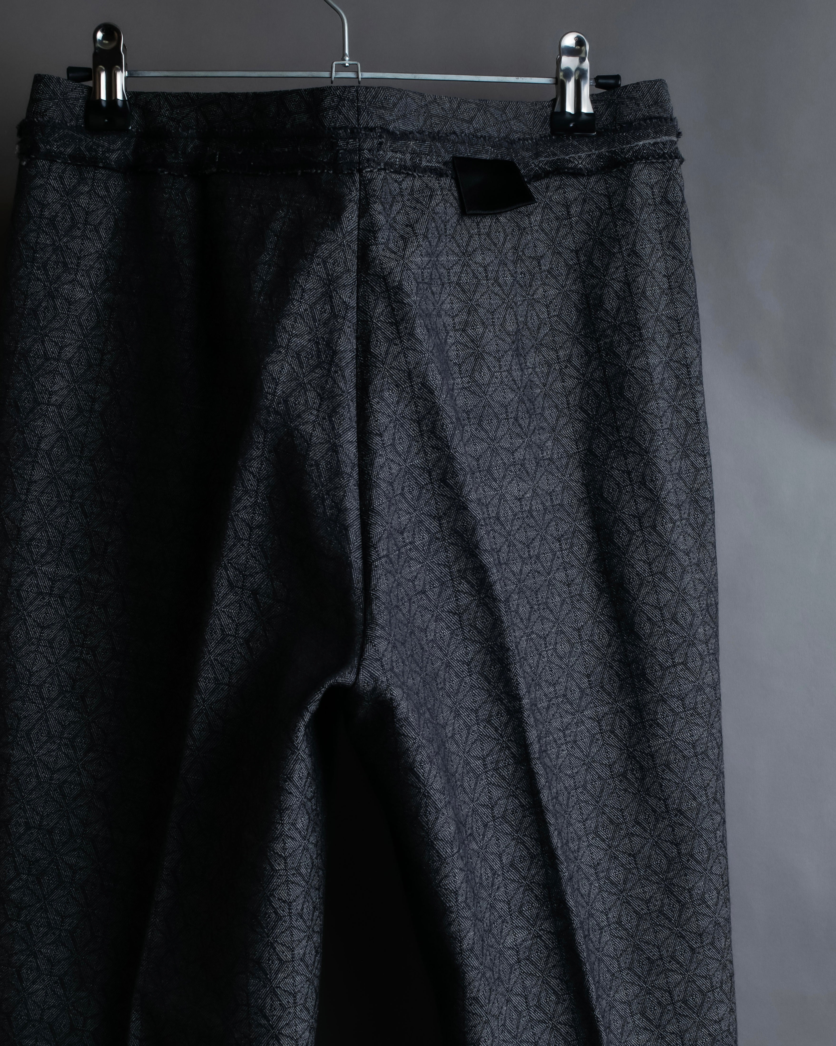 "Maison Martin Margiela" Geometric pattern high waist slim slacks