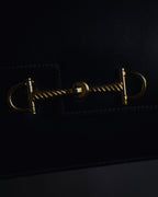-SPECIAL- "HERMES" 60’s early sandrine box dark blue calf bit bag
