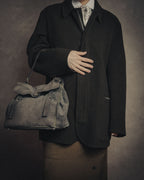 –SPECIAL– “HERMES” 90’s-00’s Concealed placket wool zip coat