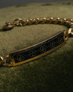 “VALENTINO“ 80’s-90’s Logo enamel ID chain bracelet