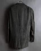 "GIORGIO ARMANI" Greige mix checkered pattern tailored jacket