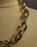 "Dior" Statement gold tone chain necklace