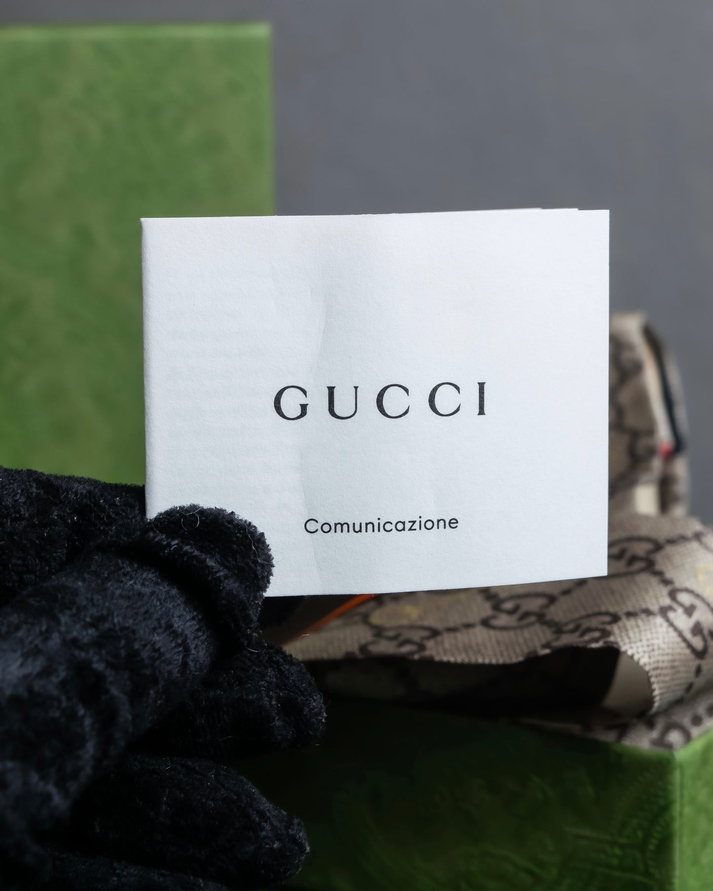 "GUCCI" GG Monogram silk twilly scarf