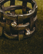 "Jean Paul Gaultier" 90's-00's Sculptural lattice silver ring
