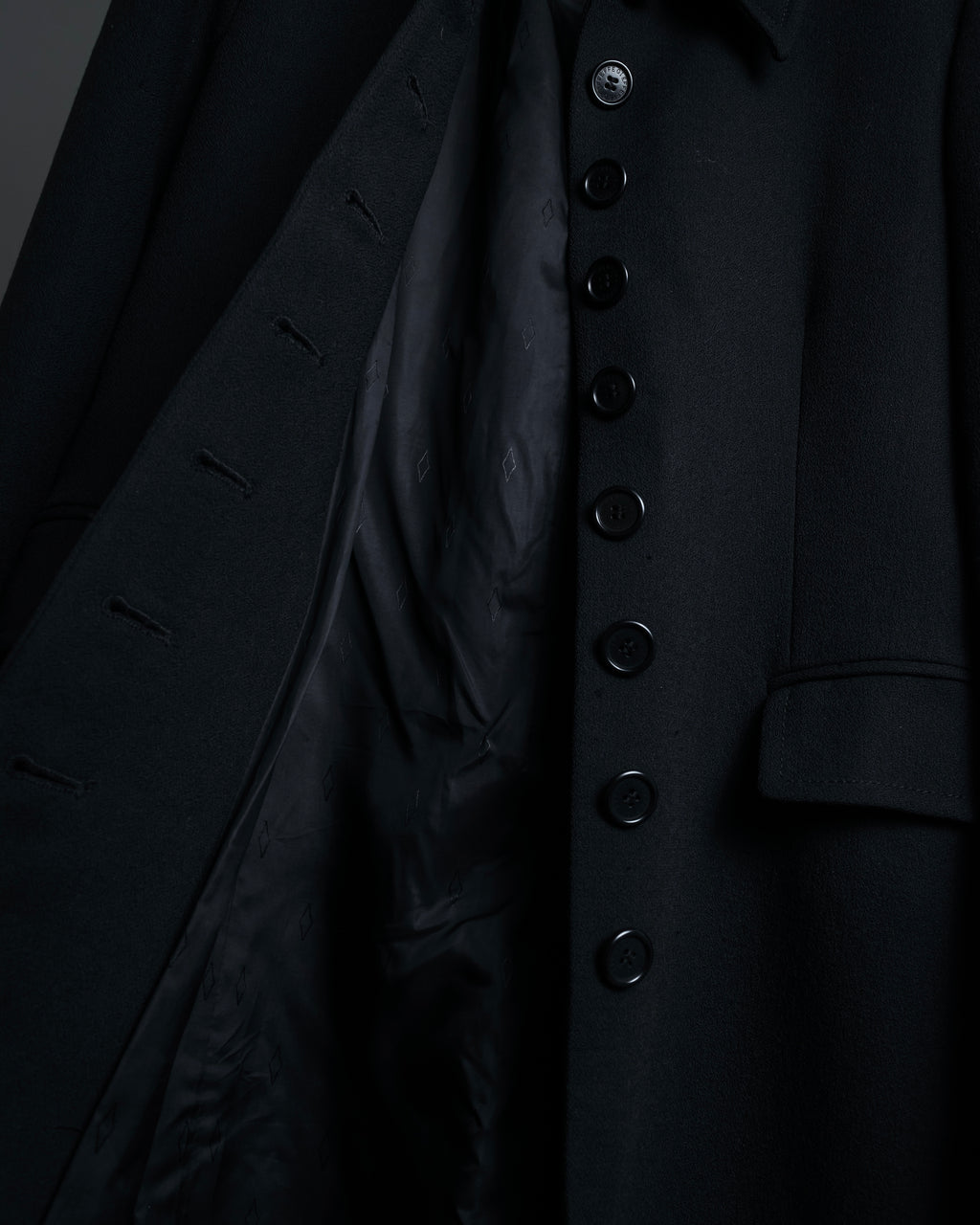 "GIANFRANCO FERRE" Multiple button sequences shaped long coat