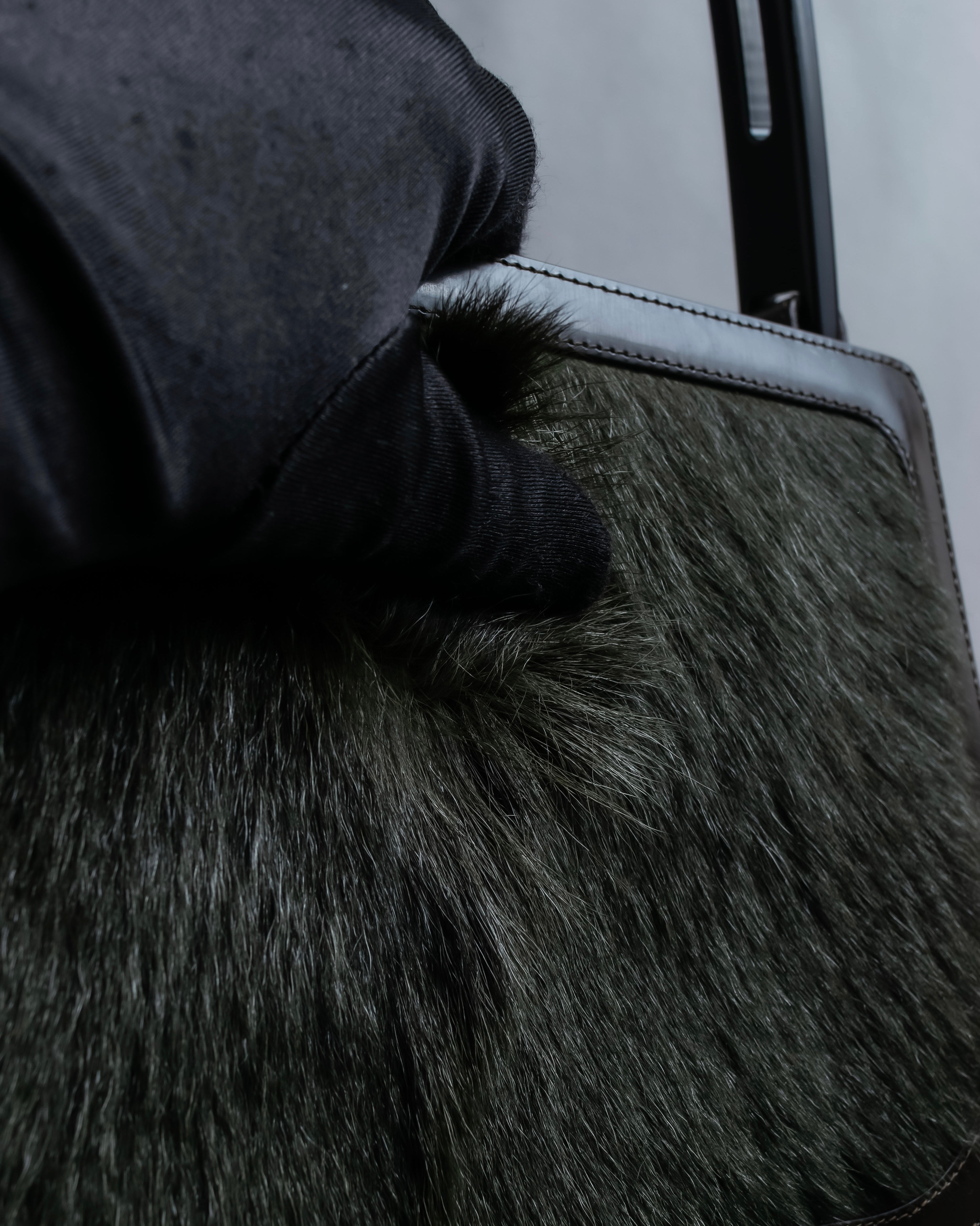 "CELINE" 2000's Made of pony leather one-handle bag