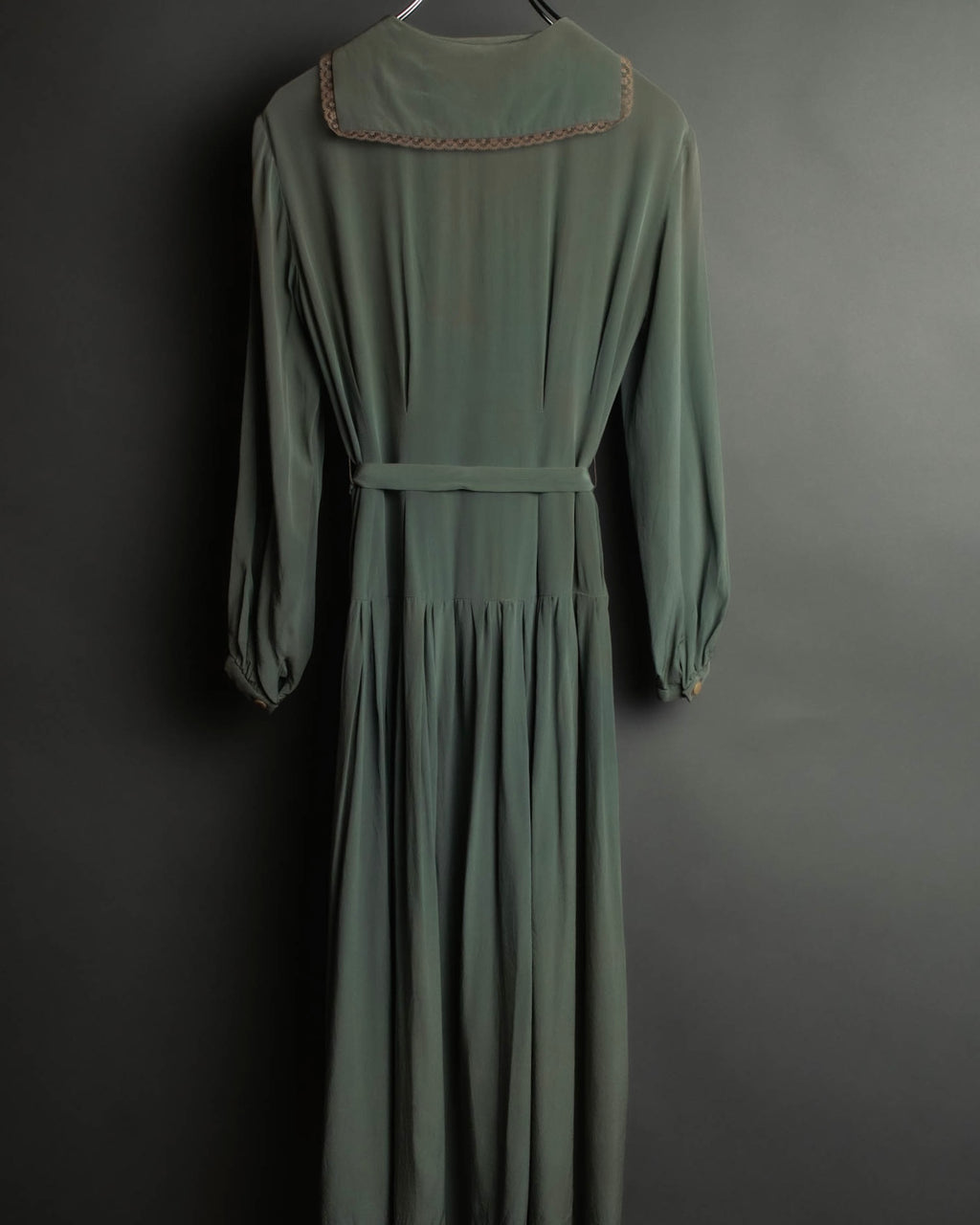 "COMME des GARÇONS" 70's-80's Vintage lace-trimmed sailor collar long dress