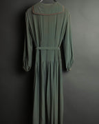 "COMME des GARÇONS" 70's-80's Vintage lace-trimmed sailor collar long dress