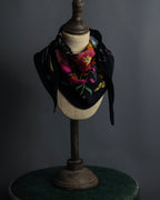 "GUCCI" Flower＆insect motif silk scarf