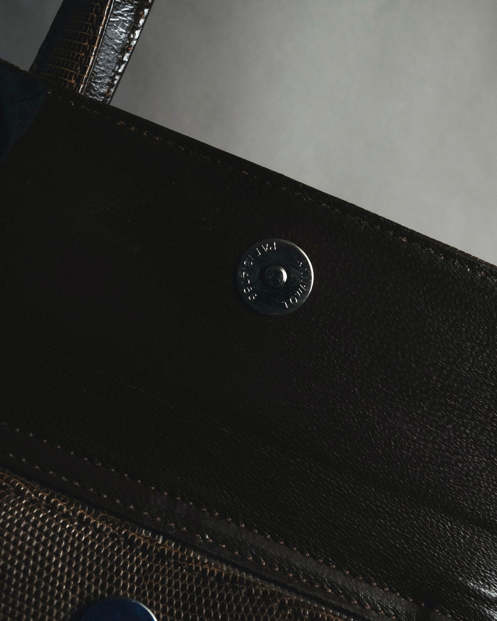 "Yves Saint Laurent" Late 80’s-90’s lizard embossed framed top handle bag