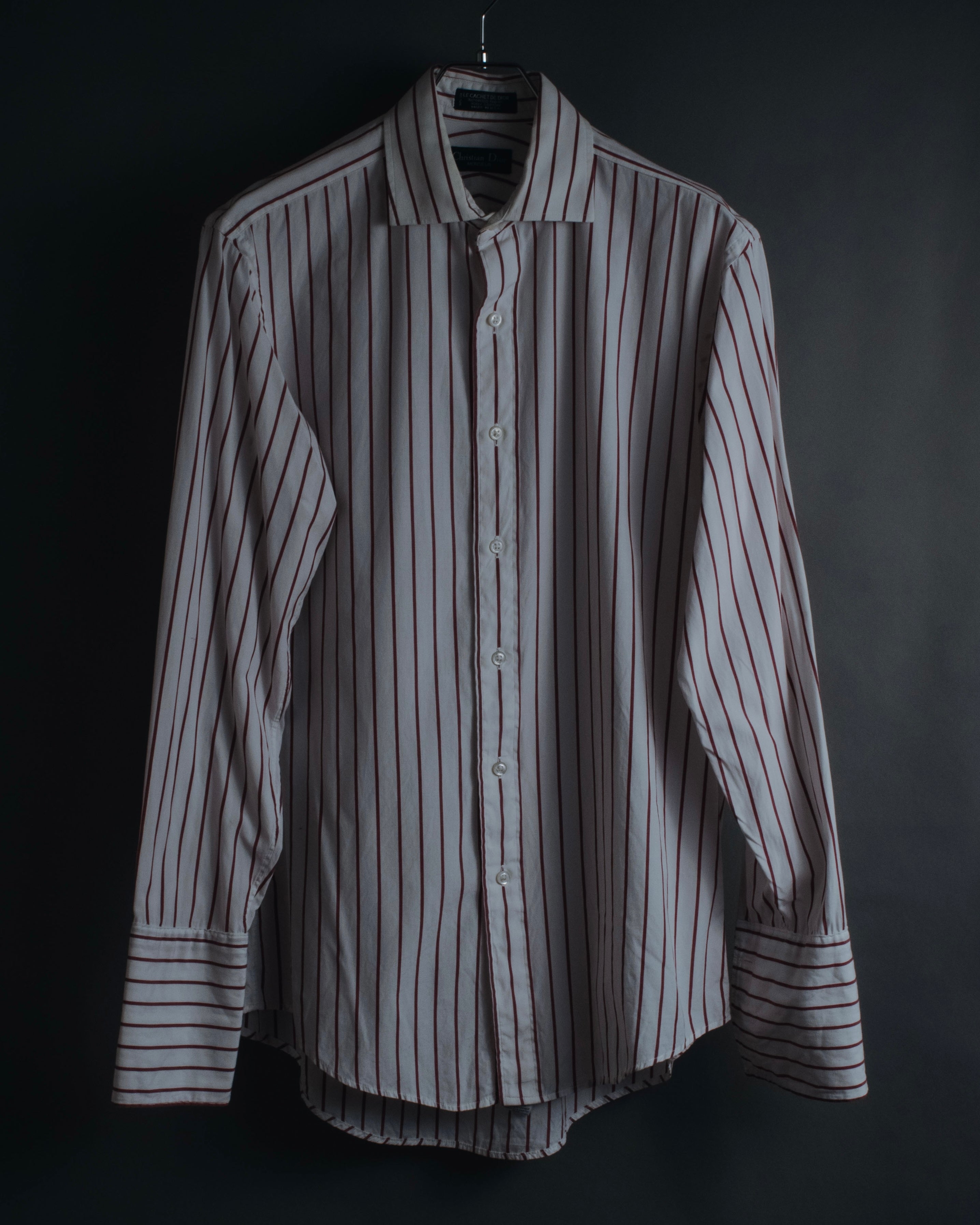 "Christian Dior" 80’s classic striped cotton dress shirt