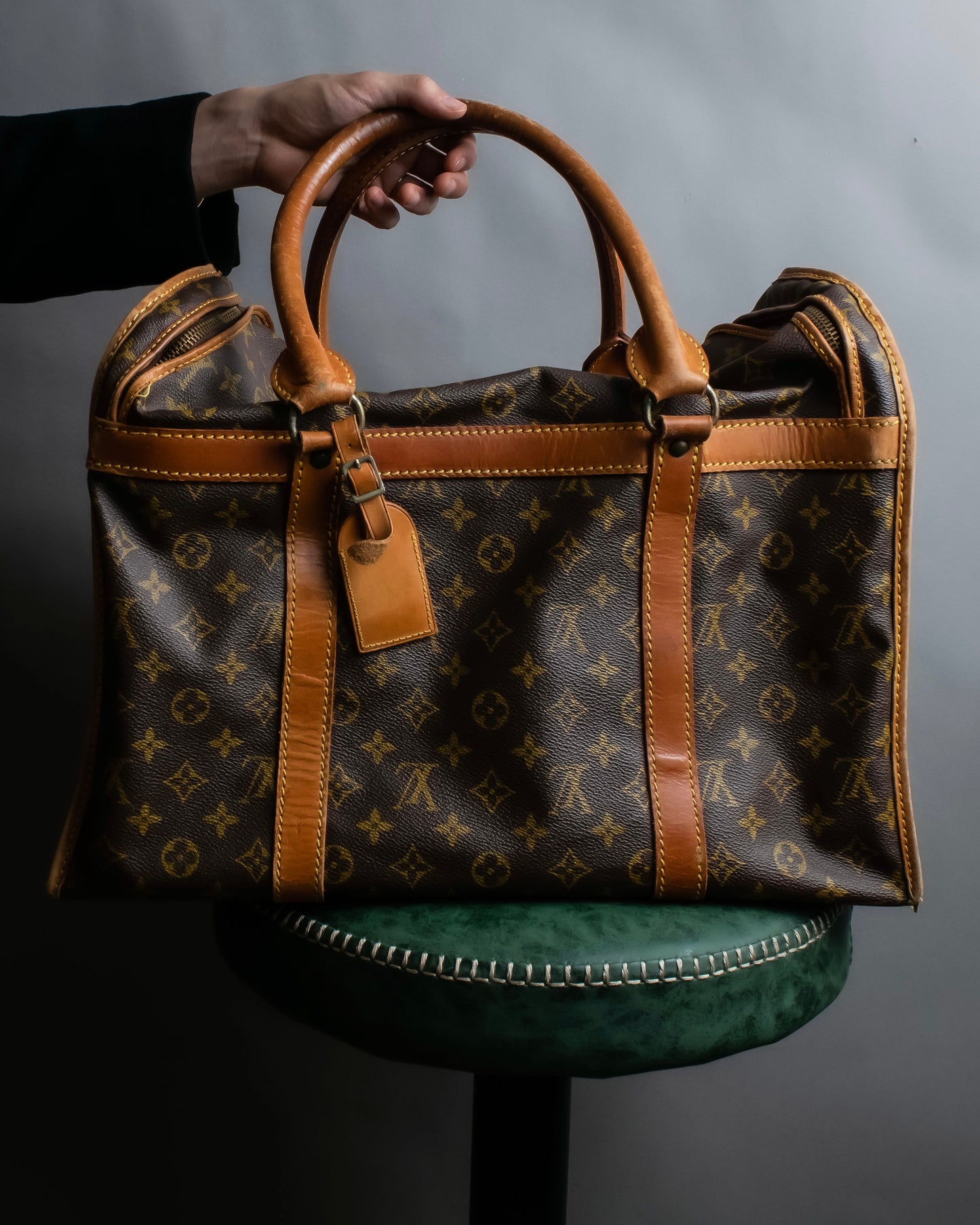 "LOUIS VUITTON" Monogram pattern pet carrier Boston bag