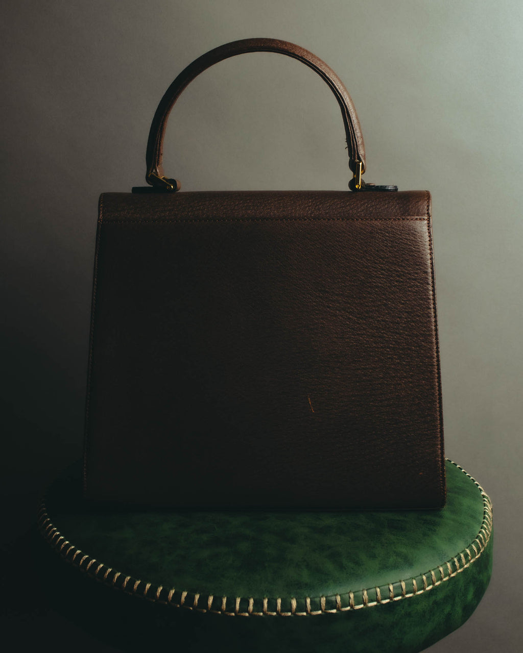 "Valentino Garavani" 80's-90's Classic box leather top-handle handbag