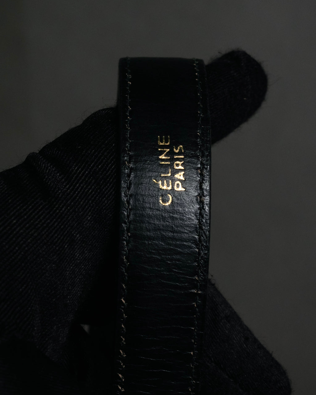 “CELINE” 80’s–90’s Equestrian hardware leather belt