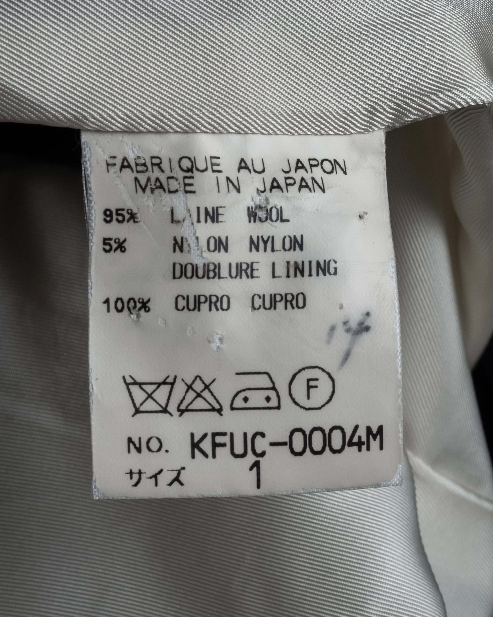 “KEITA MARUYAMA” Floral appliqué one-button chelsea coat