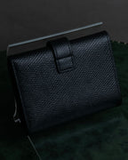 "CELINE" Crossgrain leather tri-fold wallet