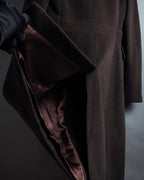 "VALENTINO" Shaped silhouette mocha brown chester coat