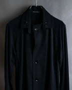 "YOHJI YAMAMOTO +NOIR" 21SS Drape panel design oversized shirt jacket