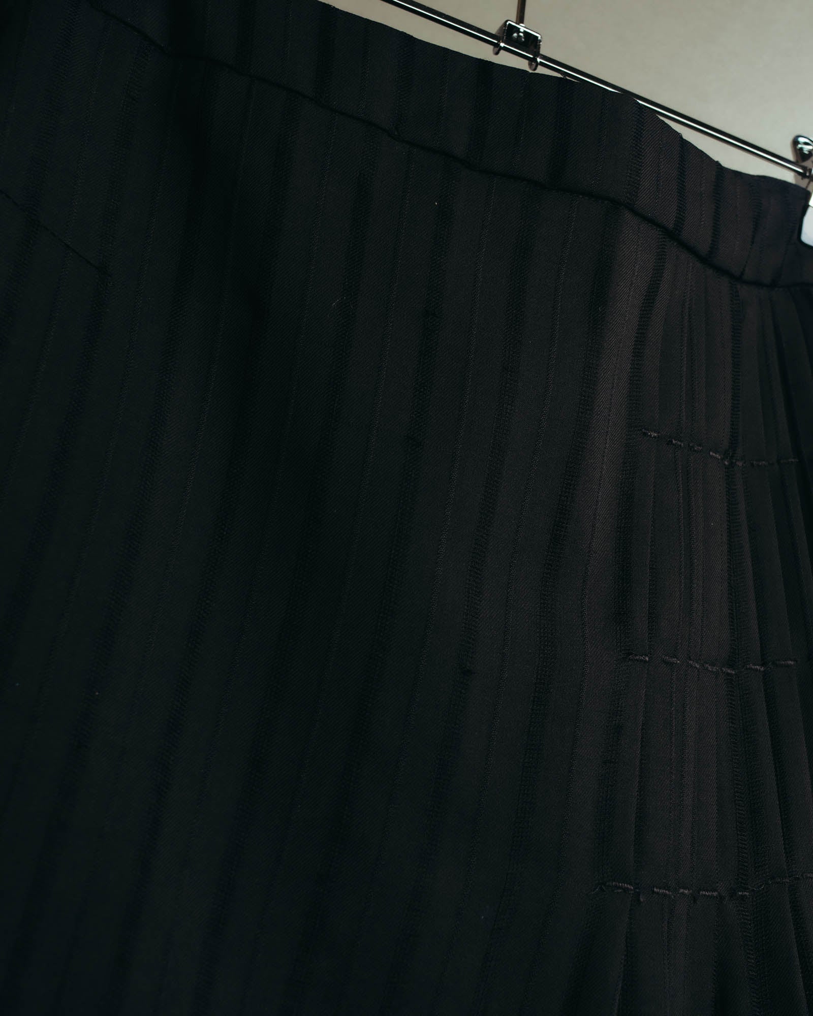"VERONIQUE BRANQUINHO" 90's-00's Sculptural pleated wool skirt