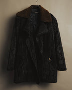 "Christian Dior" 80's-90's Classically tailored belted double-breasted coat