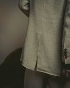 -SPECIAL- “HERMES” 80’s-90’s Herringbone linen suit set