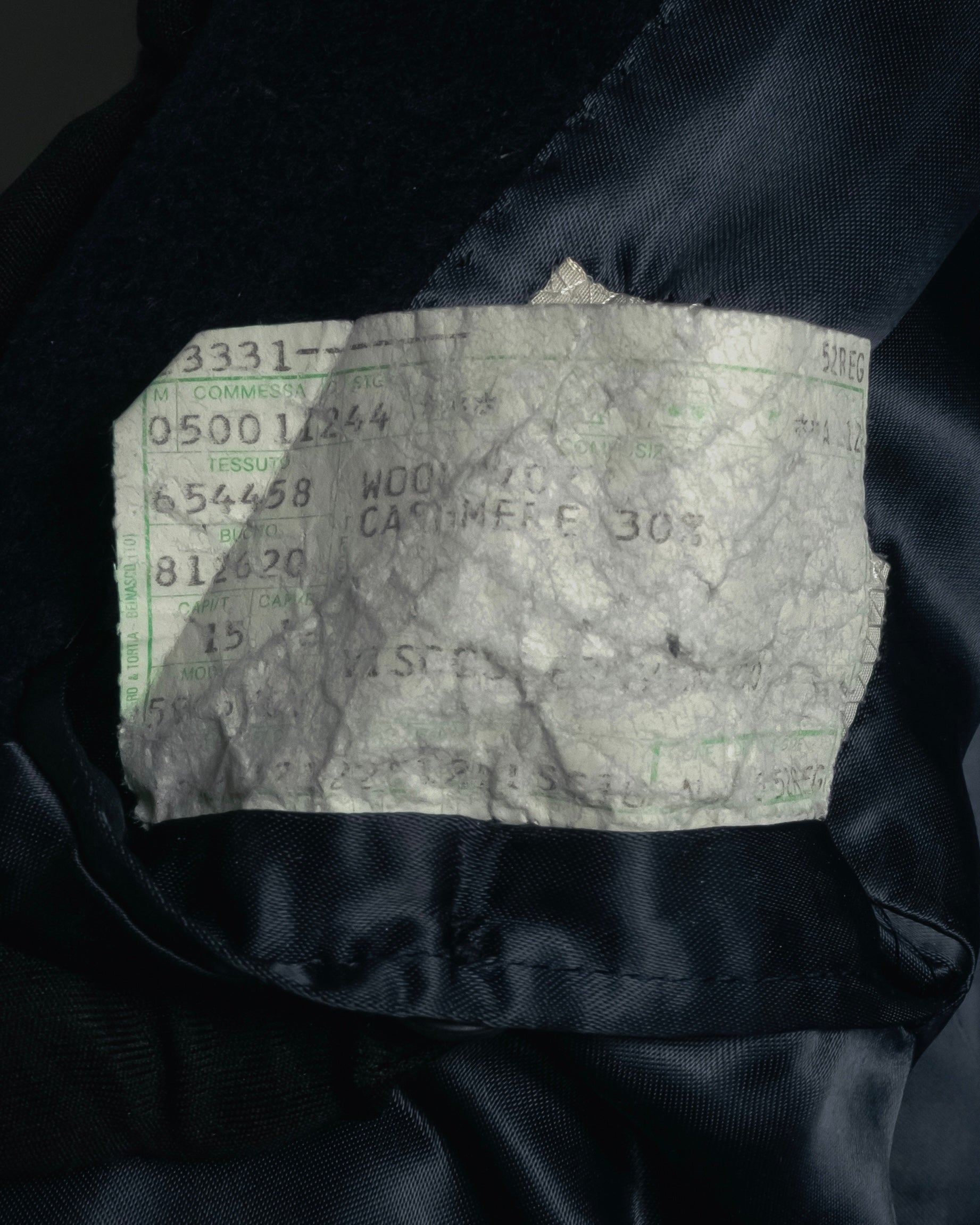 "VALENTINO GARAVANI UOMO" 80’s-90’s Cashmere blend tailored coat