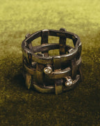 "Jean Paul Gaultier" 90's-00's Sculptural lattice silver ring
