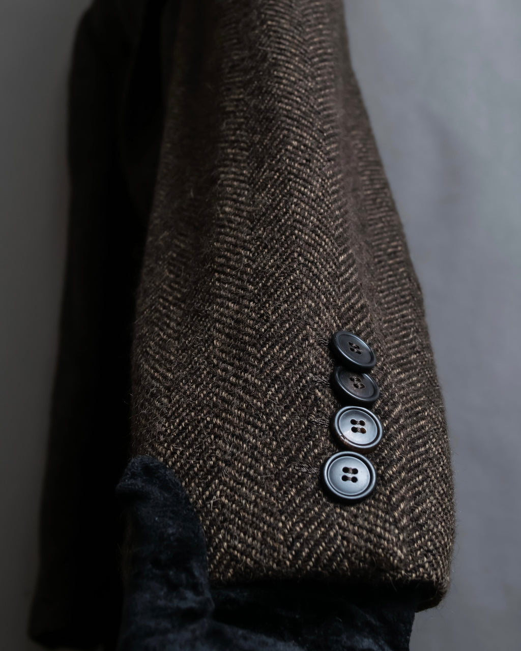 "Dolce &amp; Gabbana" Herringbone pattern slim shape chester coat