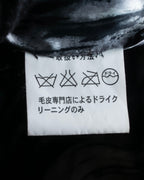 "HERMITAGE" Box silhouette double zipper fur blouson