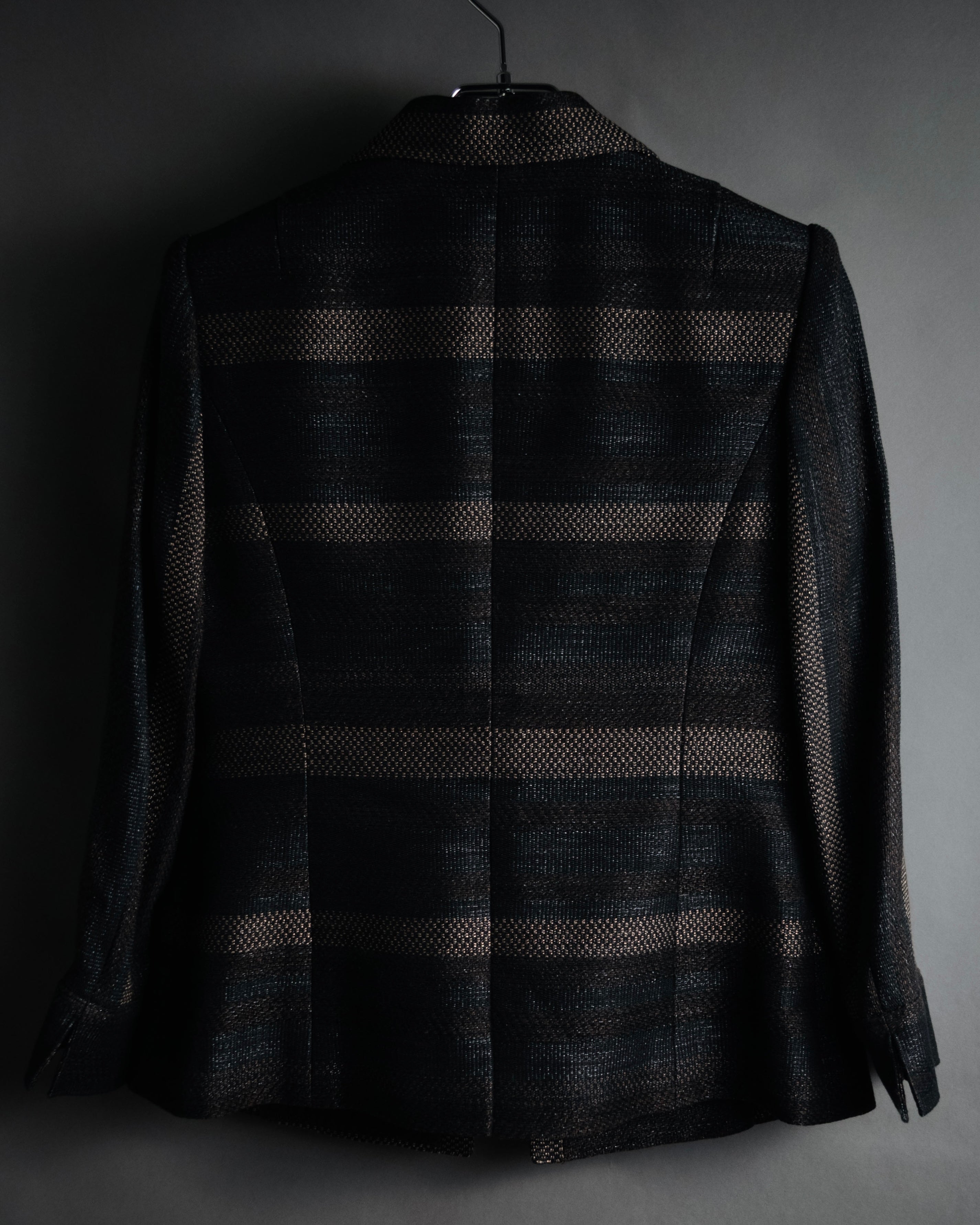 “TAE ASHIDA” 2008-2015 Structured border tweed jacket