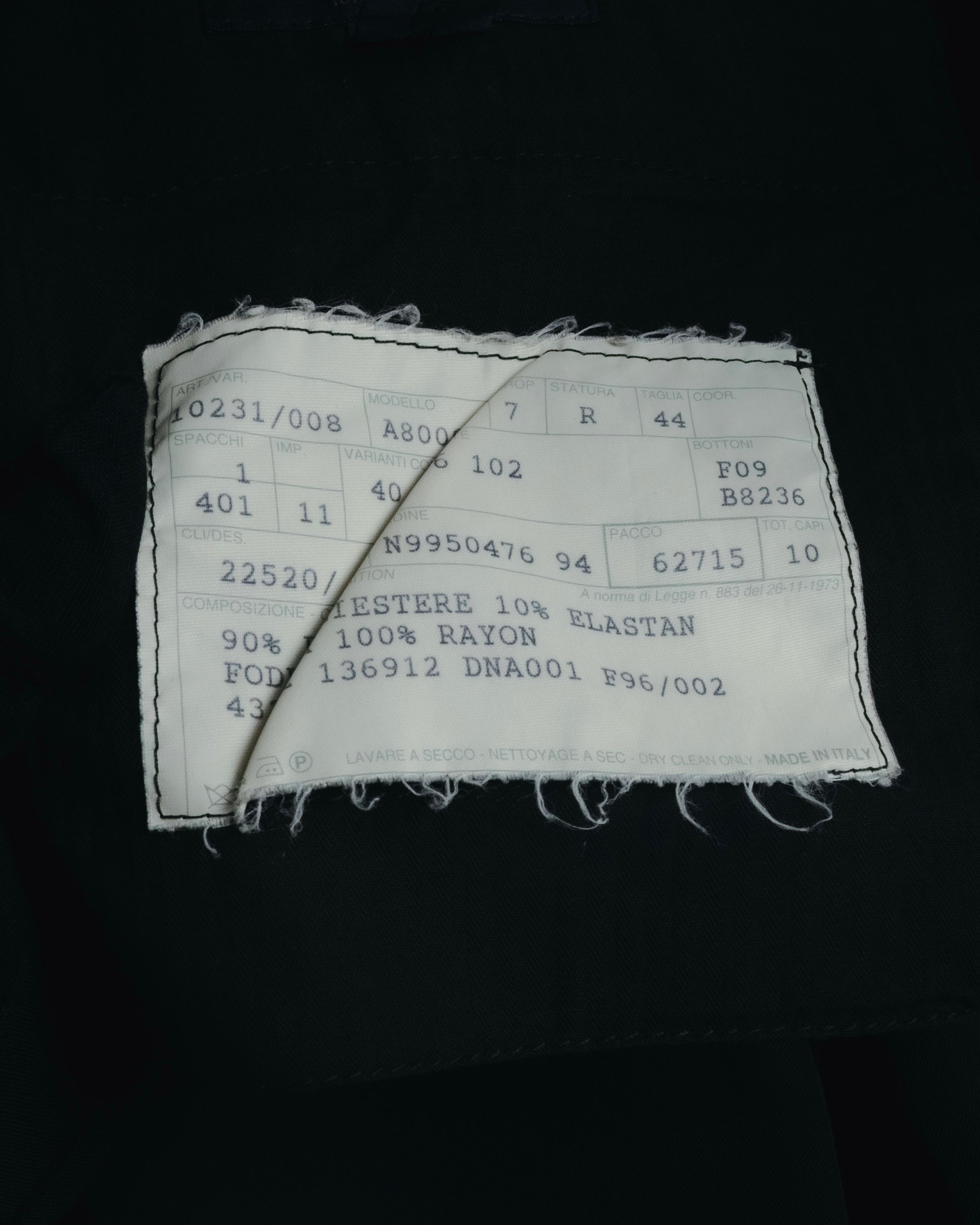 "PRADA" 1994AW Stretch polyester tailored suit