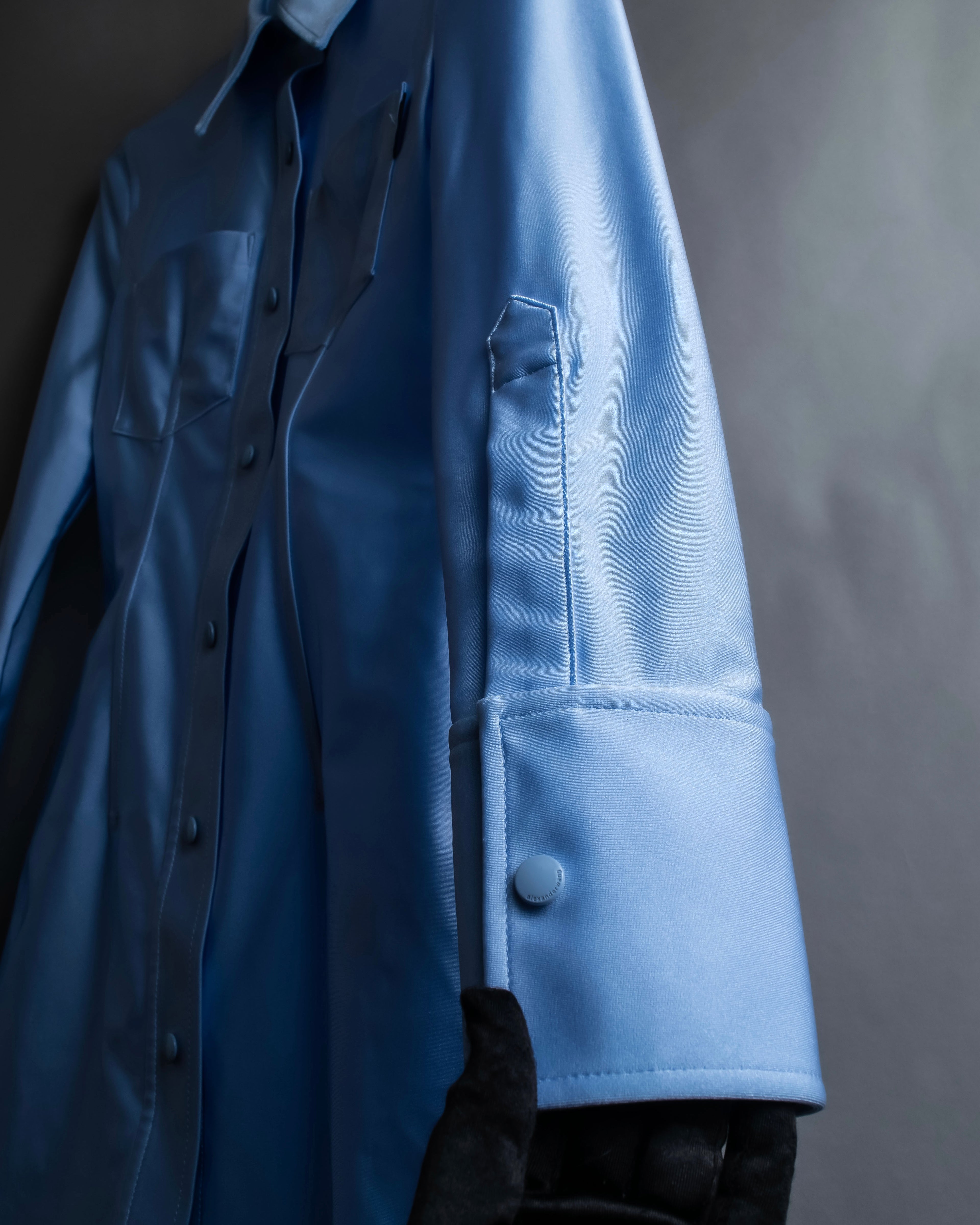 "ALEXANDER WANG" Three-dimensional cut design light blue shirt