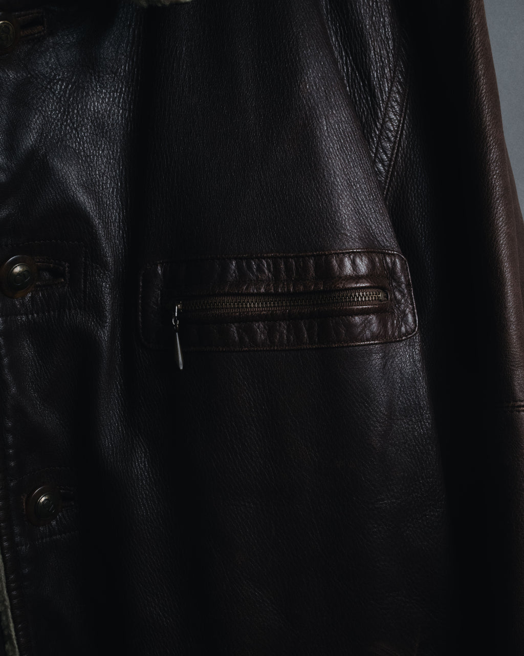 "Christian Dior" 80’s-90’s deerskin shearling collar leather jacket