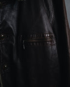 "Christian Dior" 80’s-90’s deerskin shearling collar leather jacket